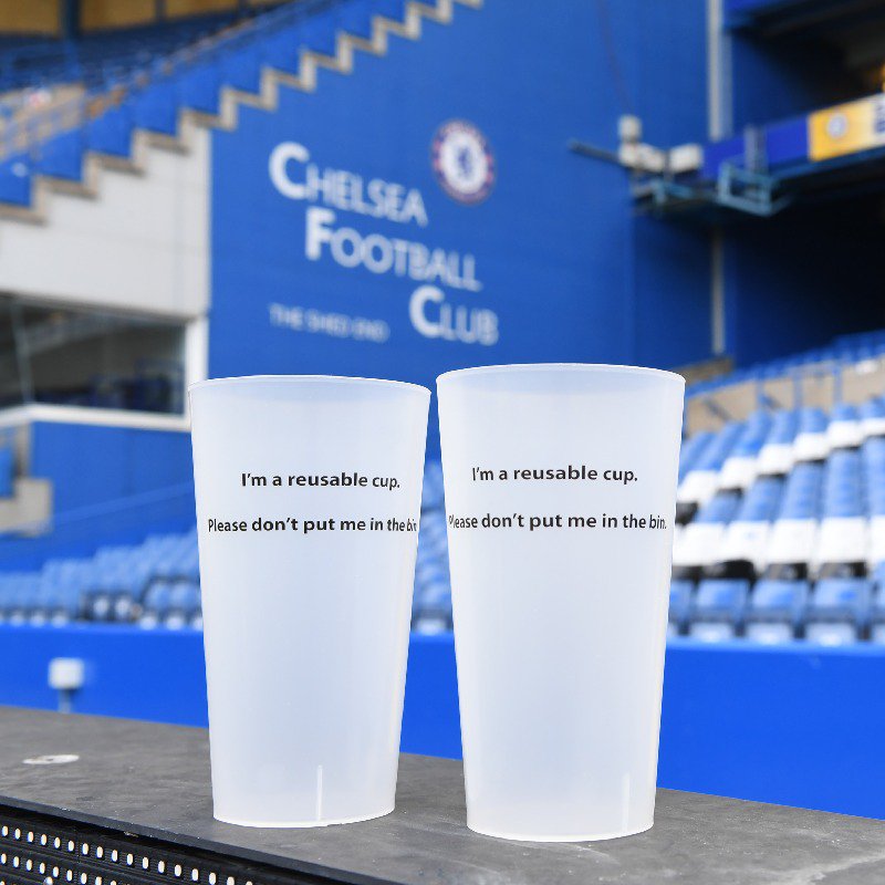 Chelsea tweeted out that they are going to start a new initiative to reduce plastic cups [더 선] 홈구장에 쓰레기를 줄이겠다는 첼시 구단의 발표에 비웃는 타팀팬들