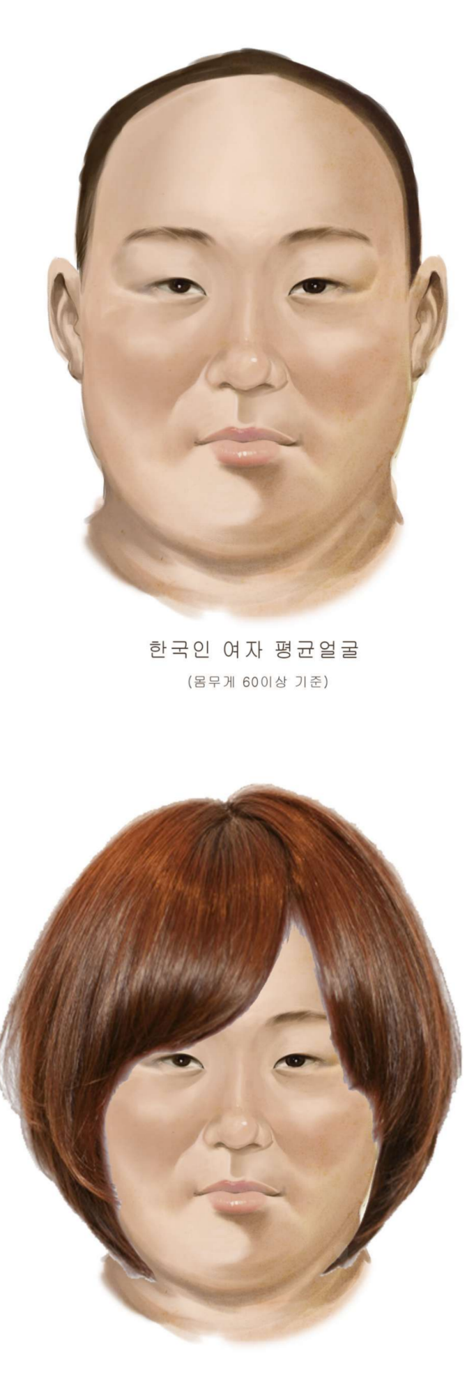 몸무게 60 이상 한국인 여자 평균 얼굴JPG - 유머/움짤/이슈 - 에펨코리아